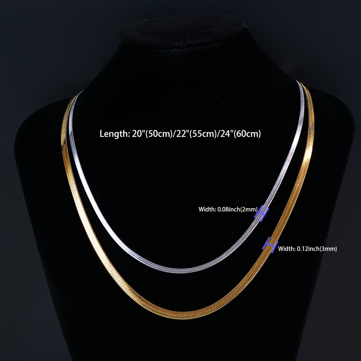 3mm Flat Snake Chain Necklace — Versatile Unisex Style